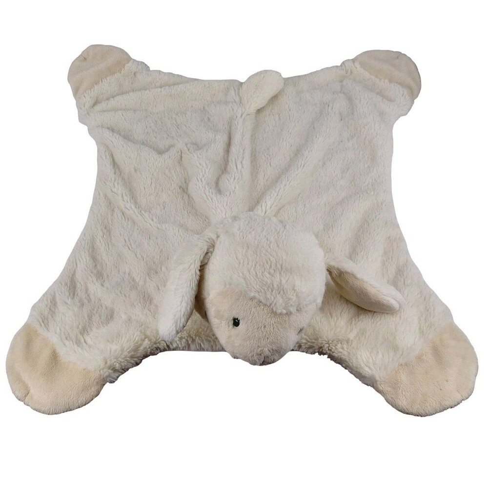 Baby Gund Comfy Cozy Lopsy Bunny Security Blanket Lovey Plush Cream Satin